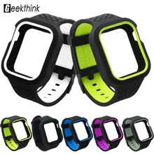 Спортивный Чехол для Apple Watch Series 5 4 силиконовый ремешок 44 мм 40