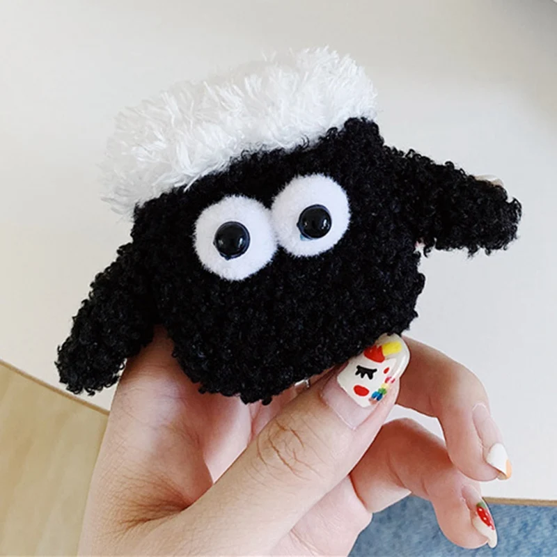 

2021 New 1pc Cute Cartoon Plush Lamb Earphone Protection Case For Apple Airpods 1 2 Headphone Shockproof Cover