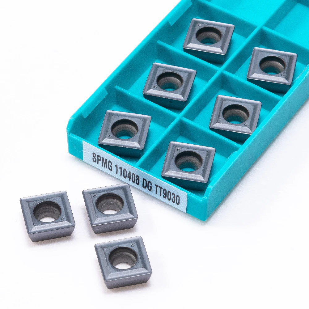 10 шт. Карбидный фрезерный резец SPMG110408 DG TT9030 TT8020 SPMG 110408 TT 9030 8020 Острота лезвия токарного станка для металлической обработки.