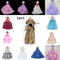 multicolor elegant handmade wedding princess dress doll floral doll dress clothes clothing multi layers dolls accessories