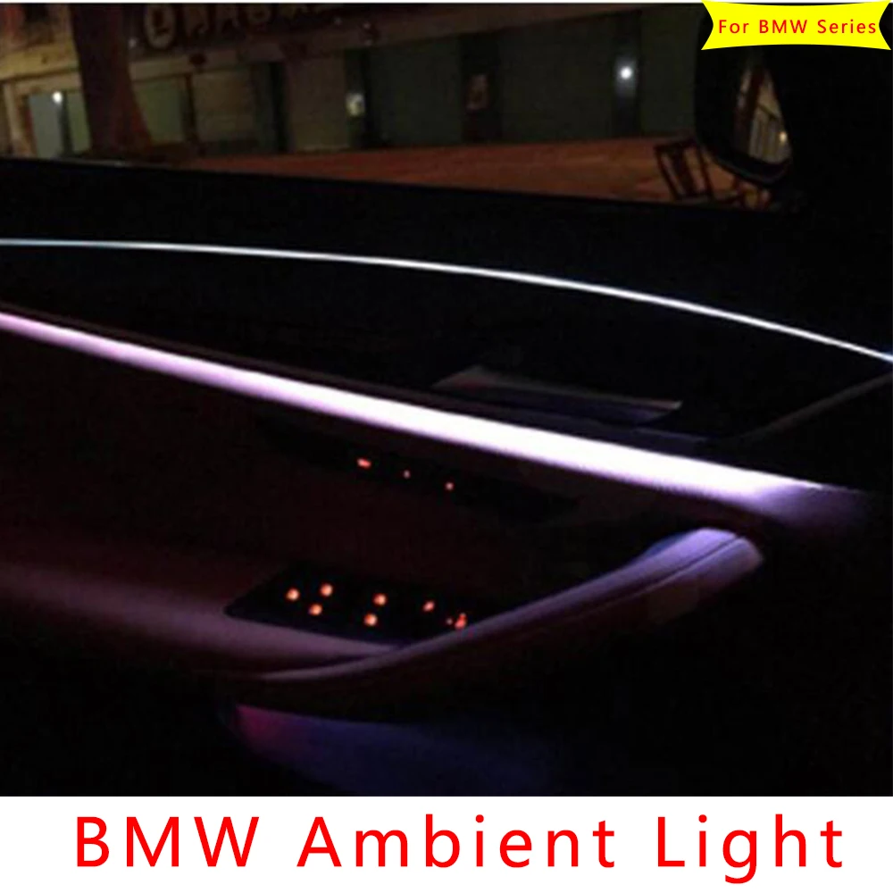 

Four Interior Doors Panel+ control LED Decorative Trims Lights Atmosphere Light for bmw f20 f10 f34 f36 e46 e90 G30 x1 x5 x3