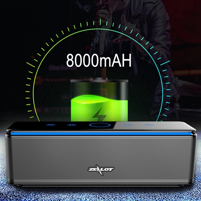 ZEALOT S7 контактный Bluetooth динамик сабвуфер Портативный маленький открытый