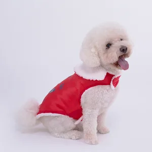 Новая осенне-зимняя одежда для собак, Вельветовая теплая зимняя куртка с животным принтом, хлопковая куртка