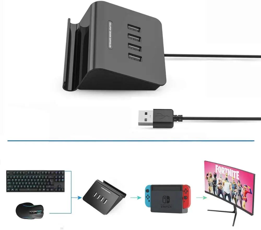 

Клавиатура iFYOO и конвертер переходник для мыши для PS4 / Xbox One/Switch для стрельбы из игры PUBG/Rainbow Six Siege/Call of Duty