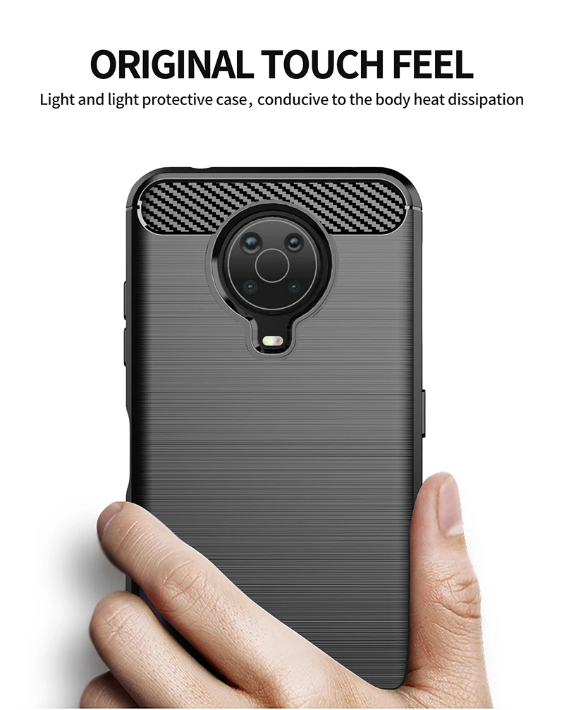 Carbon Fiber Case For Nokia G20 Cover For Nokia G10 G20 Coque Capa Silicone Phone Bumper Cover For Nokia G10 G20