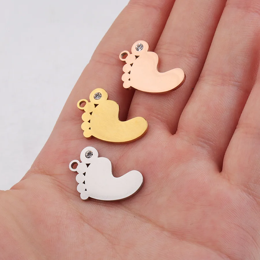 5 шт./Партия DIY нержавеющая сталь одноногий с подвеской из горного хрусталя