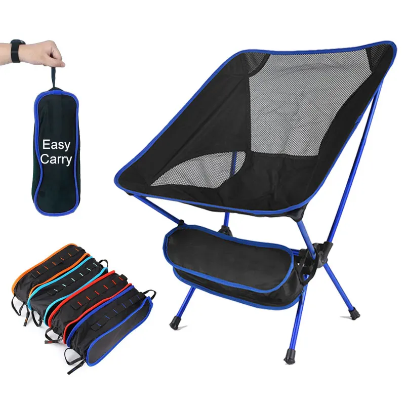 Online Silla Plegable Para Acampar, Asiento Liviano Portátil, Soporta Hasta 150kg De Peso Máximo, Para La Oficina, El Hogar, Senderismo, Picnic, Barbacoa, Playa, Sillas De Pesca Al Aire Libre