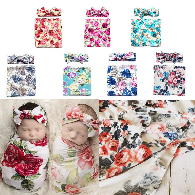 2 шт./компл. детская обёрточная ткань набор одежды с принтом Пеленальное Одеяло