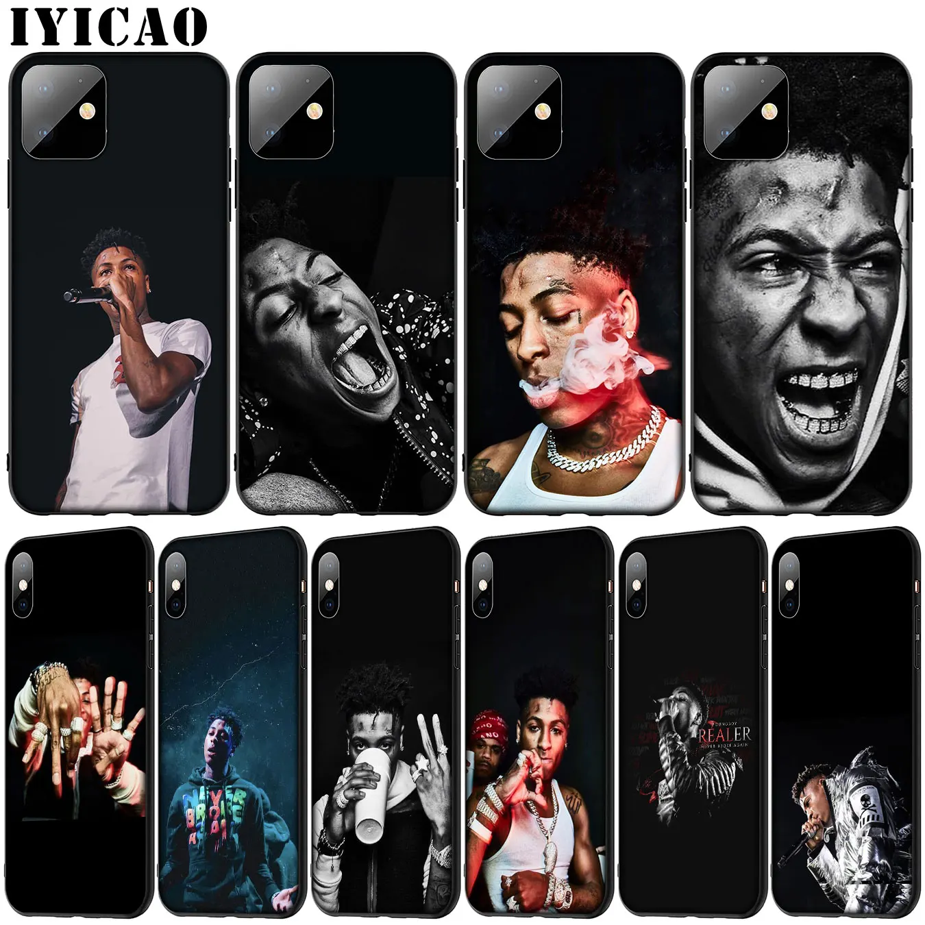 YoungBoy Never Broke Again Soft Silicone Cover Case for iPhone 11 Pro XR X XS Max 6 6S 7 8 Plus 5 5S SE Black Phone |