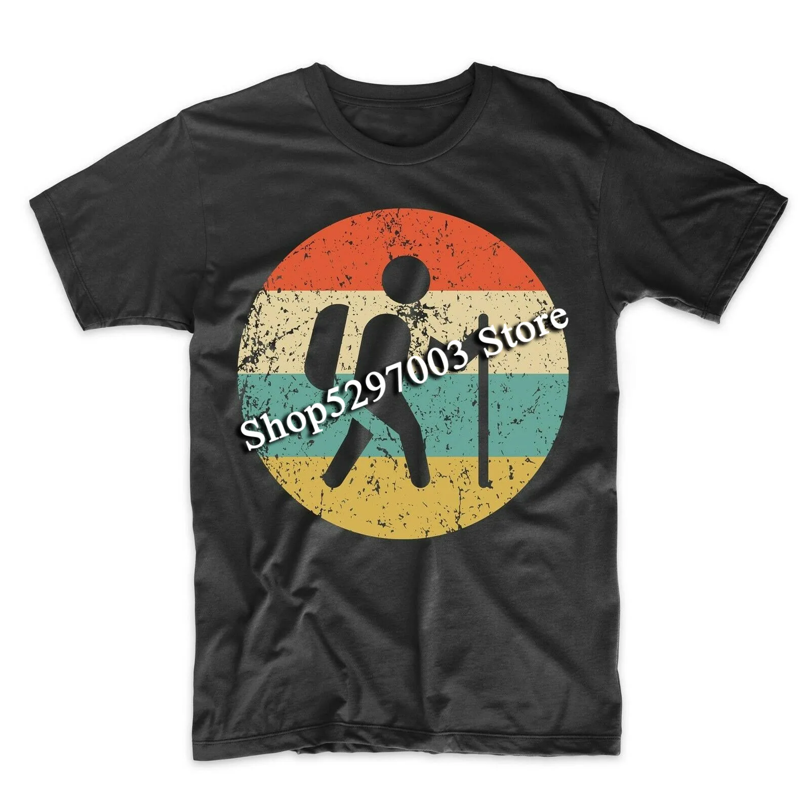 Мужская походная рубашка-Ретро Hiker Icon T-Shirt - Backpacker Shirt свободный размер Топ Ajax Tee |