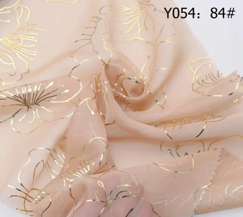 Bronzing Flower Косплей 30D шифоновое платье вечерние платья ткань материал DIY летняя ткань для платья блузка шарф квалифицированный