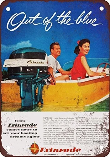 

1957 Evinrude Boat Motors Vintage Look Reproduction Metal Signs Metal Tin Sign Decor Bar Pub Home Vintage Retro Poster Caf