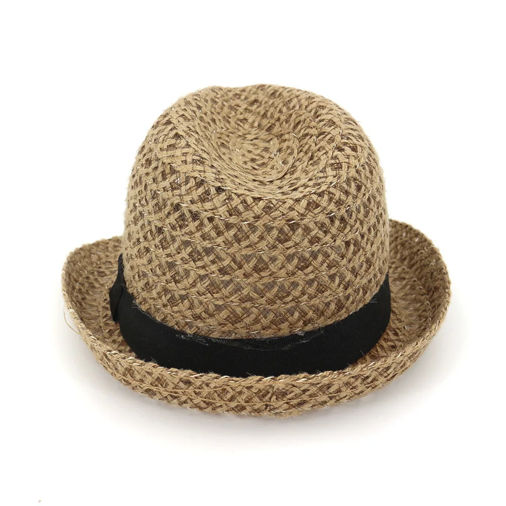 Модная летняя соломенная складная шляпа унисекс с широкими полями пляжная кепка