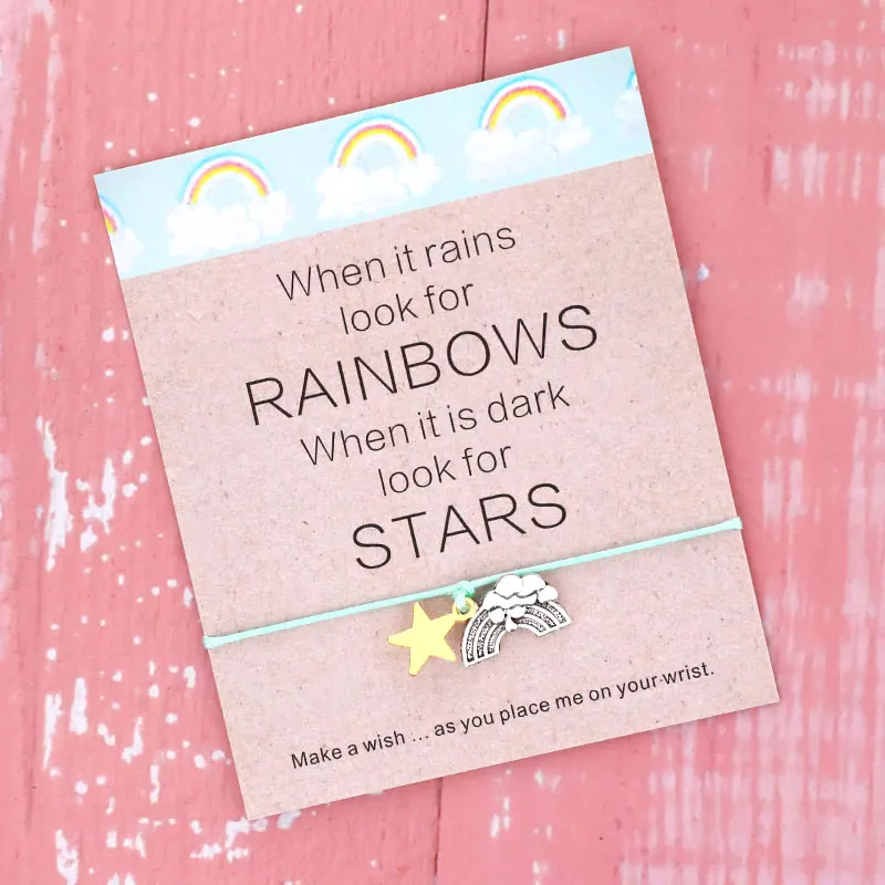 Вдохновляющий браслет желаний Радужный Браслет для женщин и мужчин подарок