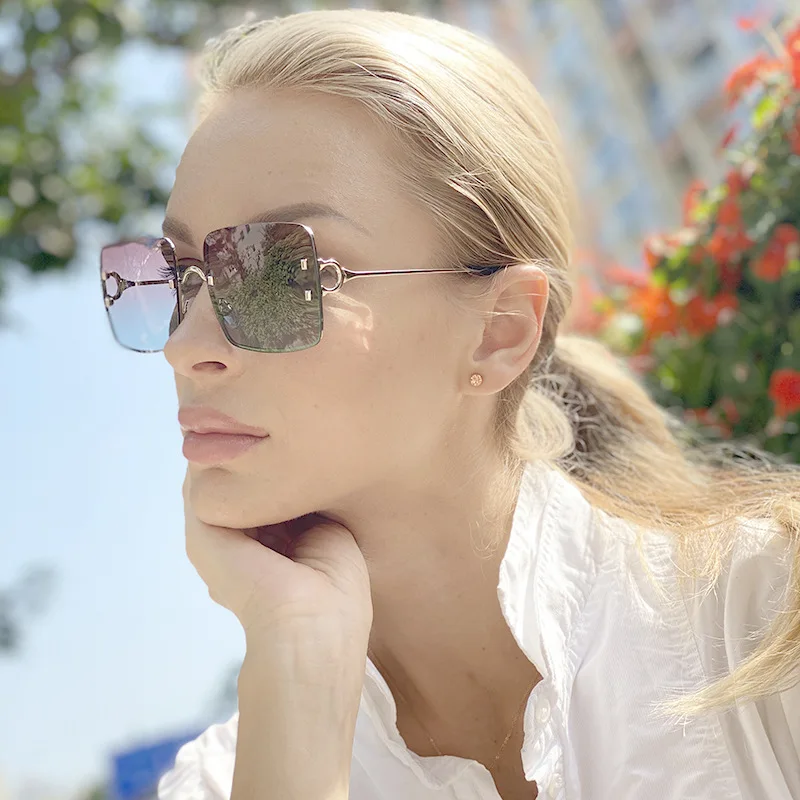 

2021 New Polarized Sunglasses Women's Metal Frame Ins Net Red Same Sunglasses Women Fashion Glasses