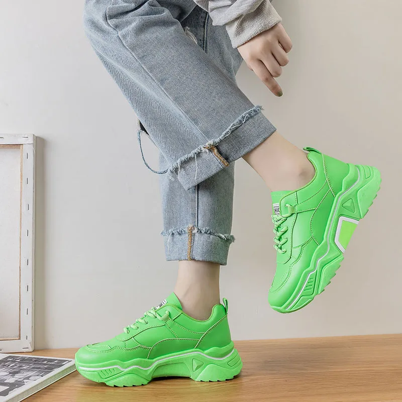 Новинка 2019 года Дизайнерские кроссовки женская повседневная обувь на платформе