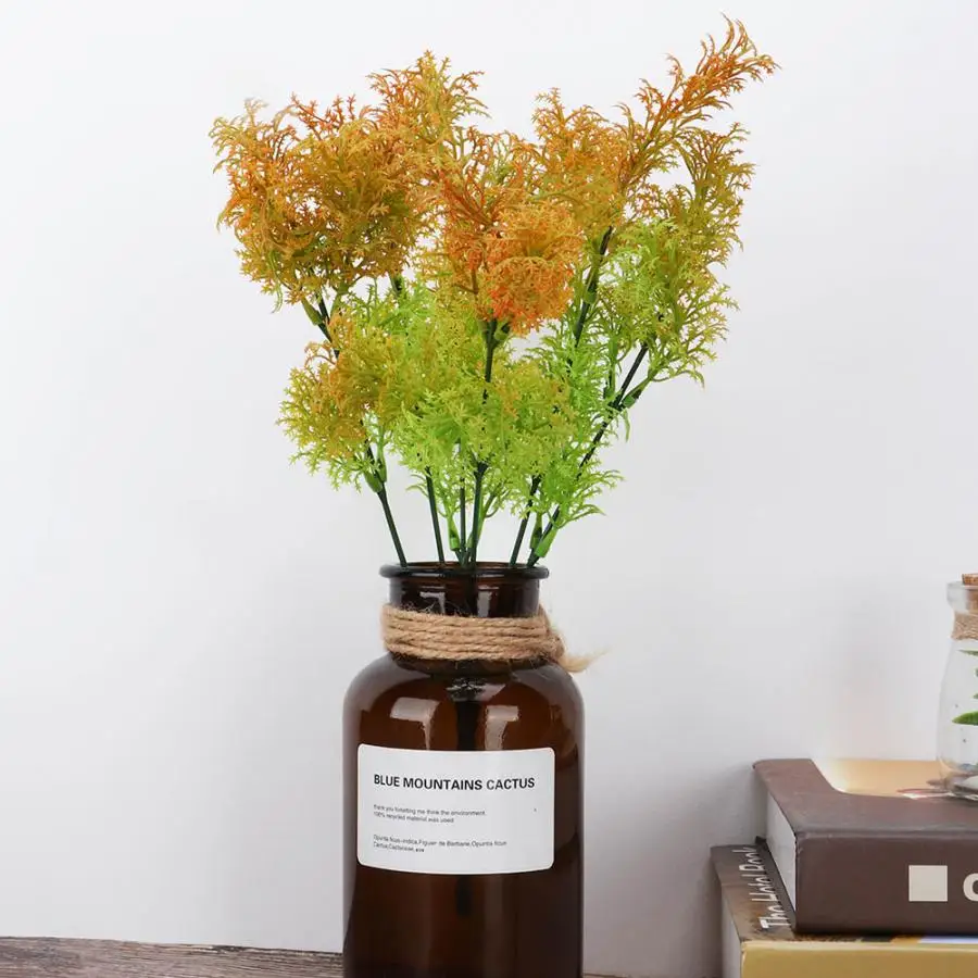 Искусственные цветы травы для дома листва свадебного декора поставки поддельные