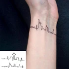 Водостойкая Временная тату-наклейка, Сиэтл, Нью-Йорк, Чикаго, городской пейзаж, простая линия, стрелки, флэш-тату, искусственная тату для женщин
