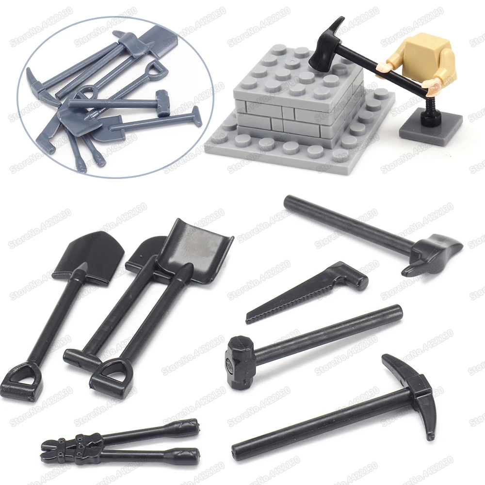 

Engineering Military Tool Set Building Block Moc WW2 Figures Equipment Build Fortress Model Child Christmas Gift Boy Creator Toy
