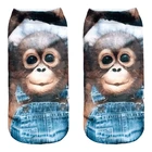 Горячая SaleMeias человек Для женщин носки Повседневное Симпатичные Harajuku сумасшедшая лошадь носки обезьянка Укороченные носки унисекс несколько Цвета 3D носки