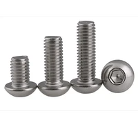 m3 3mm a2 304 stainless steel button head hex bolt screw stainless steel round pan head m3x6m3x8m3x10m3x12m3x16m3x20