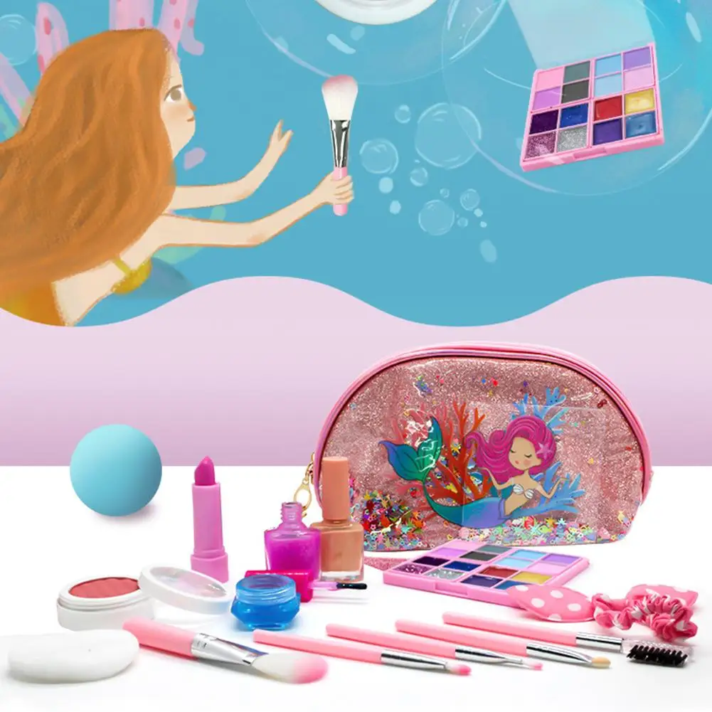 

Детская имитация косметики, игрушки, комплект для макияжа для девочек, игрушечный домик, имитация украшения для макияжа, косметическая игру...