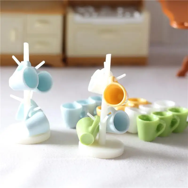 

Миниатюрный модный подстаканник для кукольного домика, простой держатель для чашки с водой, миниатюрный игровой держатель для еды, напитко...