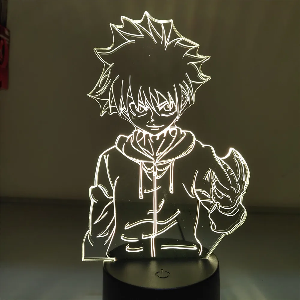 Аниме Hunter X LED Killua Zoldyck 3D лампа Коллекция декор для спальни детские игрушки кукла