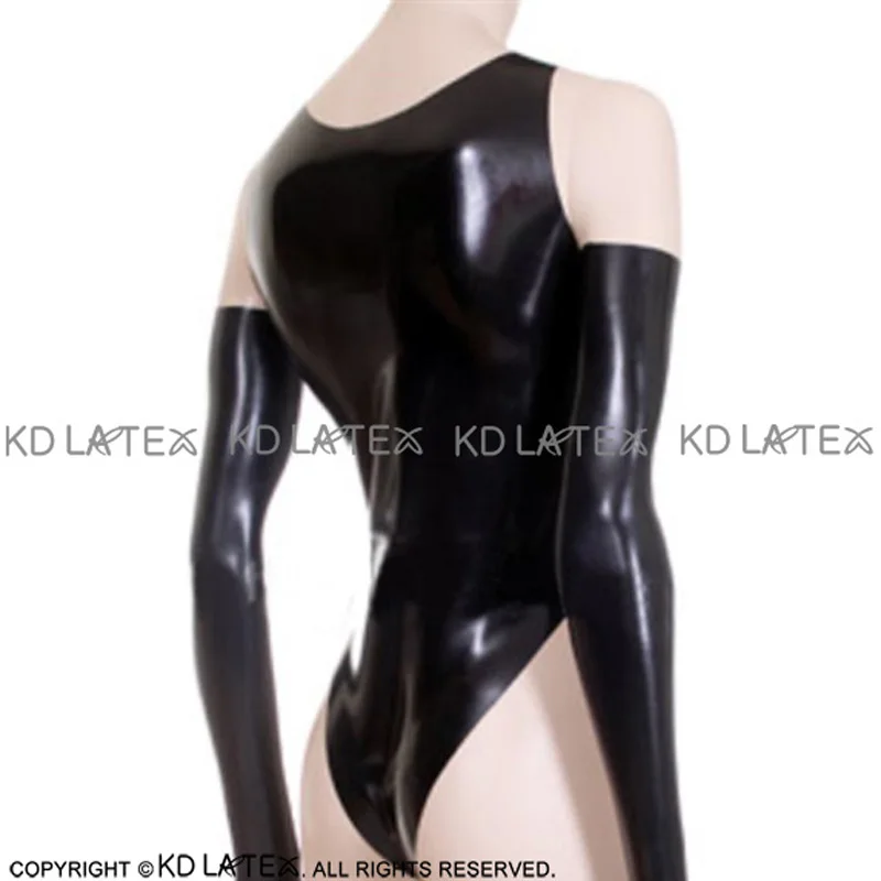 Фиолетовый сексуальный латексный купальник без рукавов резиновый боди костюм