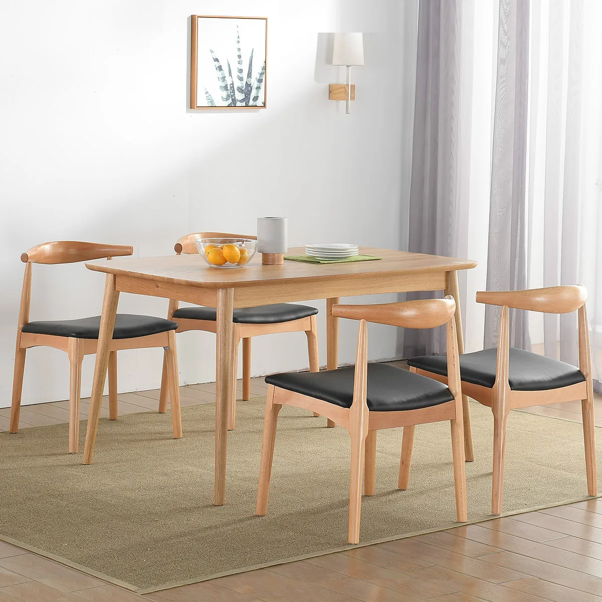 Рог стул имитация твердое дерево кованое железо спинка обеденный простой