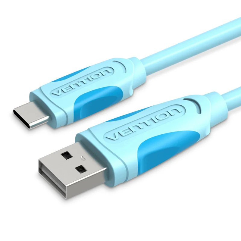 Vention usb type C кабель для samsung S10 huawei P30 Pro Быстрая зарядка type-C мобильный телефон зарядный провод USB C кабель для samsung S9 - Цвет: Blue VAS-A36