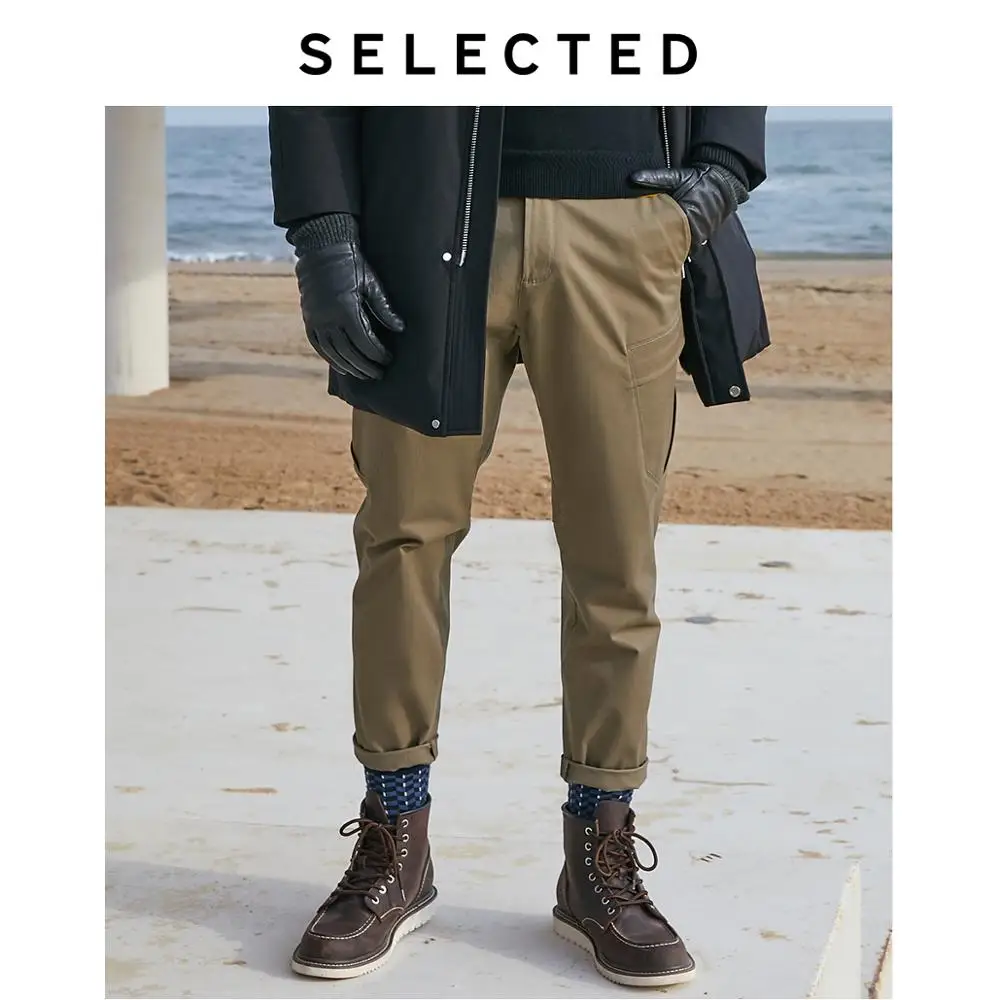 Избранные Осенние Новые однотонные рабочие брюки с несколькими карманами для