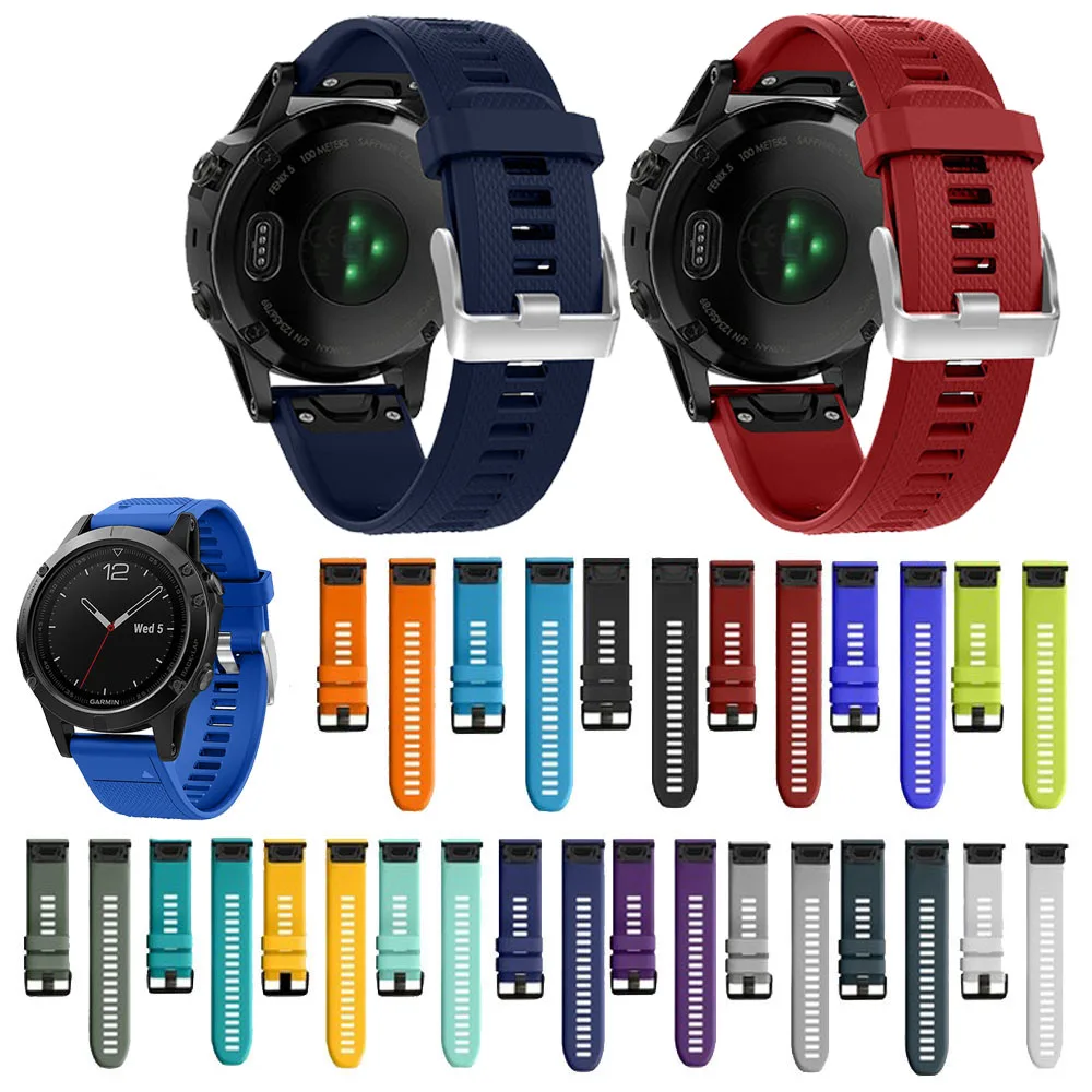 Модный ремешок на запястье для garmin fenix 6S 6X pro 5S 5X plus 3 3HR быстросъемный силиконовый