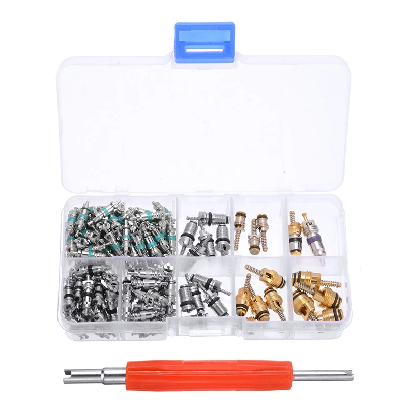 135 шт. медные пластиковые системы A/C клапаны шрадера с комплектом инструментов