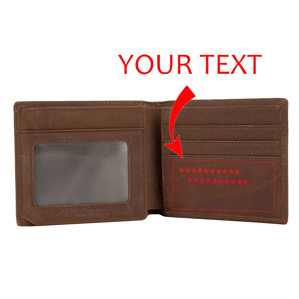 

Nostalgic Ultra-Thin Mini Wallet Men's Business Customizable Copywriting Wallet Credit Card Holder Wallet Gift Dropshipping