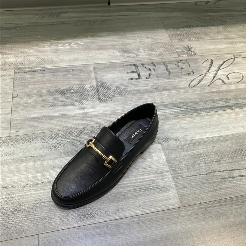 

2021 New Fashion Women's Shoes Retro Loafer Flate Small Leather Shoes casual Light-Mouthed Brogue Single Shoes Zapatos