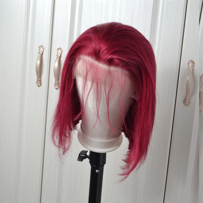 Парики боб 99j бразильские натуральные человеческие волосы на сетке спереди