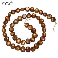 8 9mm deep coffee color pearl beads natural freshwater pearl loose beads for jewelry making bead baroque perals 0 8mm 14 3inch