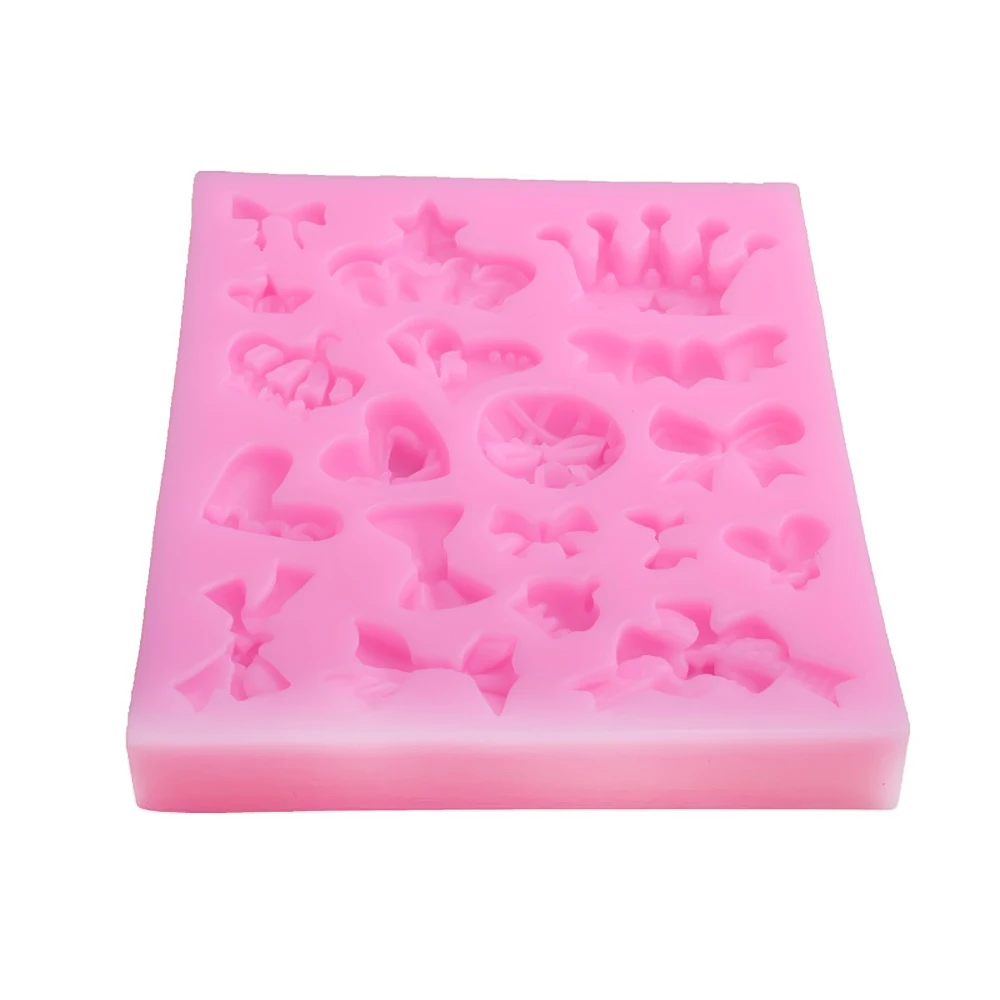 1 шт. мультяшная Корона и галстук-бабочка силиконовая помадка форма для торта