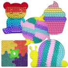 Гигантские Непоседы, игрушки с большими нажимаемыми пузырями, светящиеся, большие, СИМПЛ фиджет игрушечный галстук, игра с красителями для детей, подарок для взрослых, Прямая поставка, 20-50 см