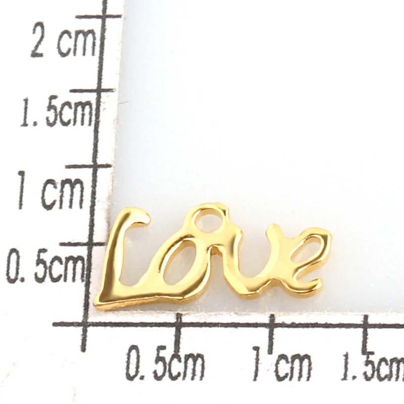

20pcs Stainless Steel LOVE Pendant Bracelet Earring Decoration Love Charm Pendant Accessories DIY Handmade Jewelry Making HXD
