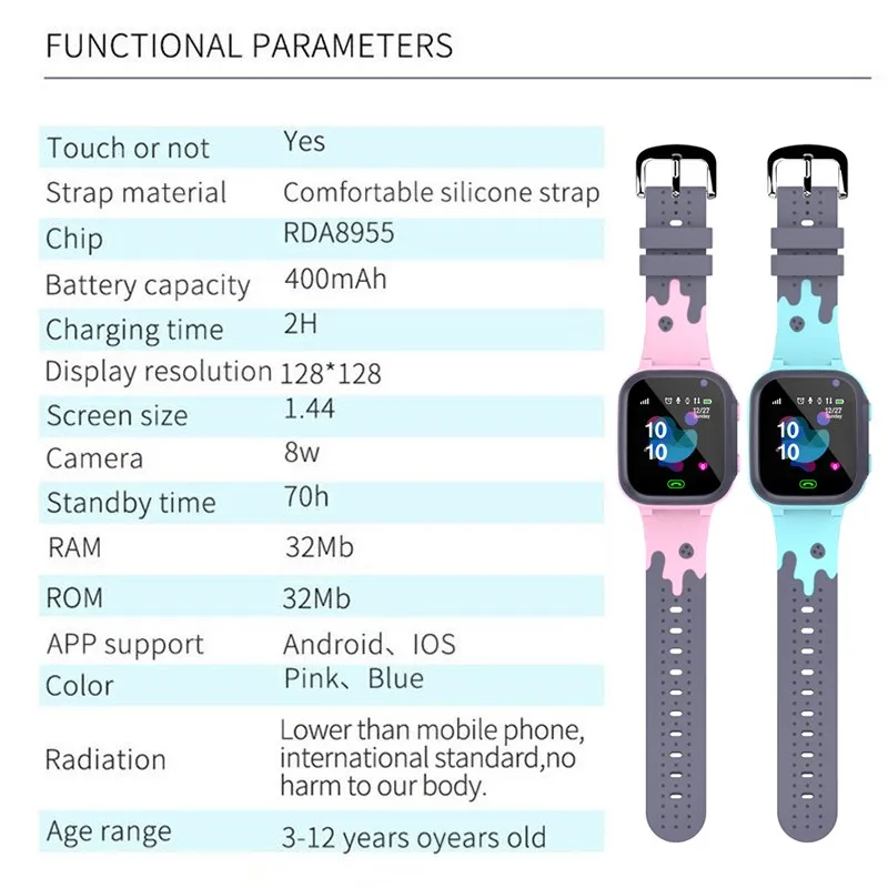 Детские Смарт-часы водонепроницаемые LBS отслеживание местоположения поиск умные