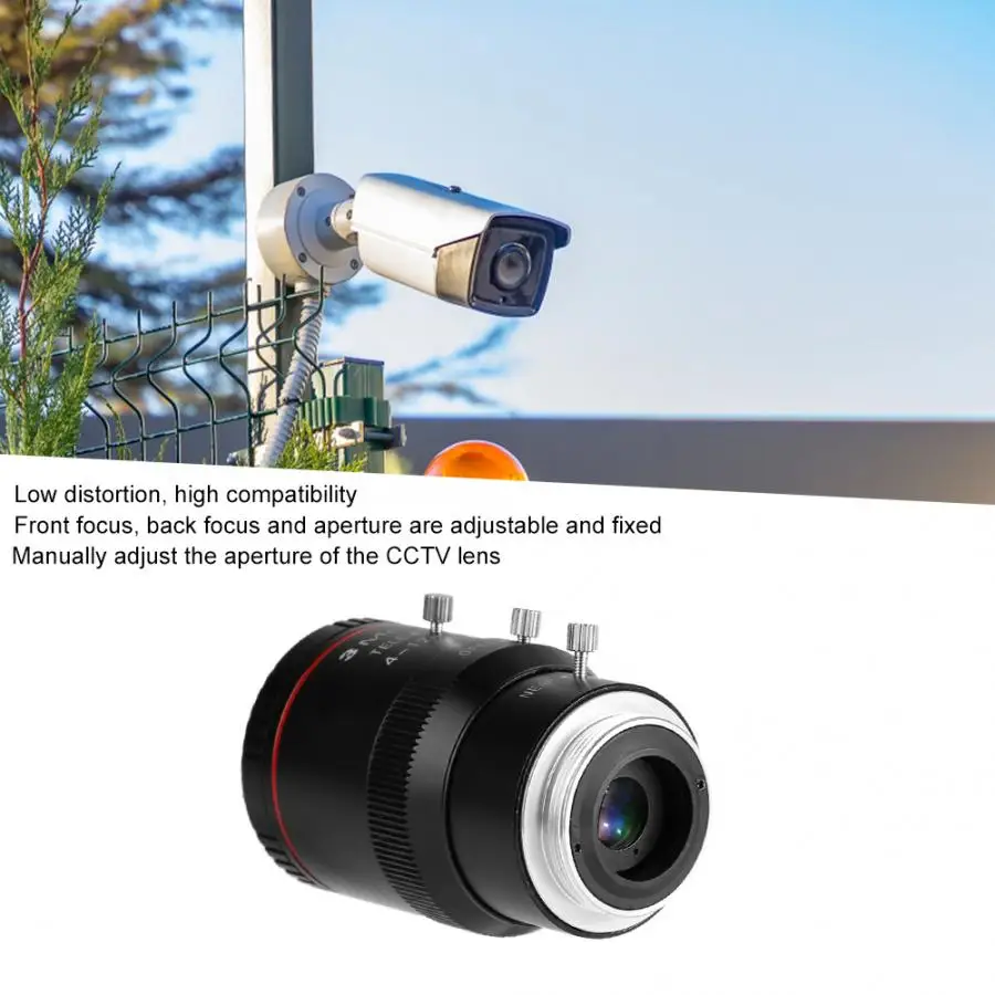 4 12 мм 3MP 1/2in CCTV HD с ручными настройками зумом изменения диафрагмы безопасности