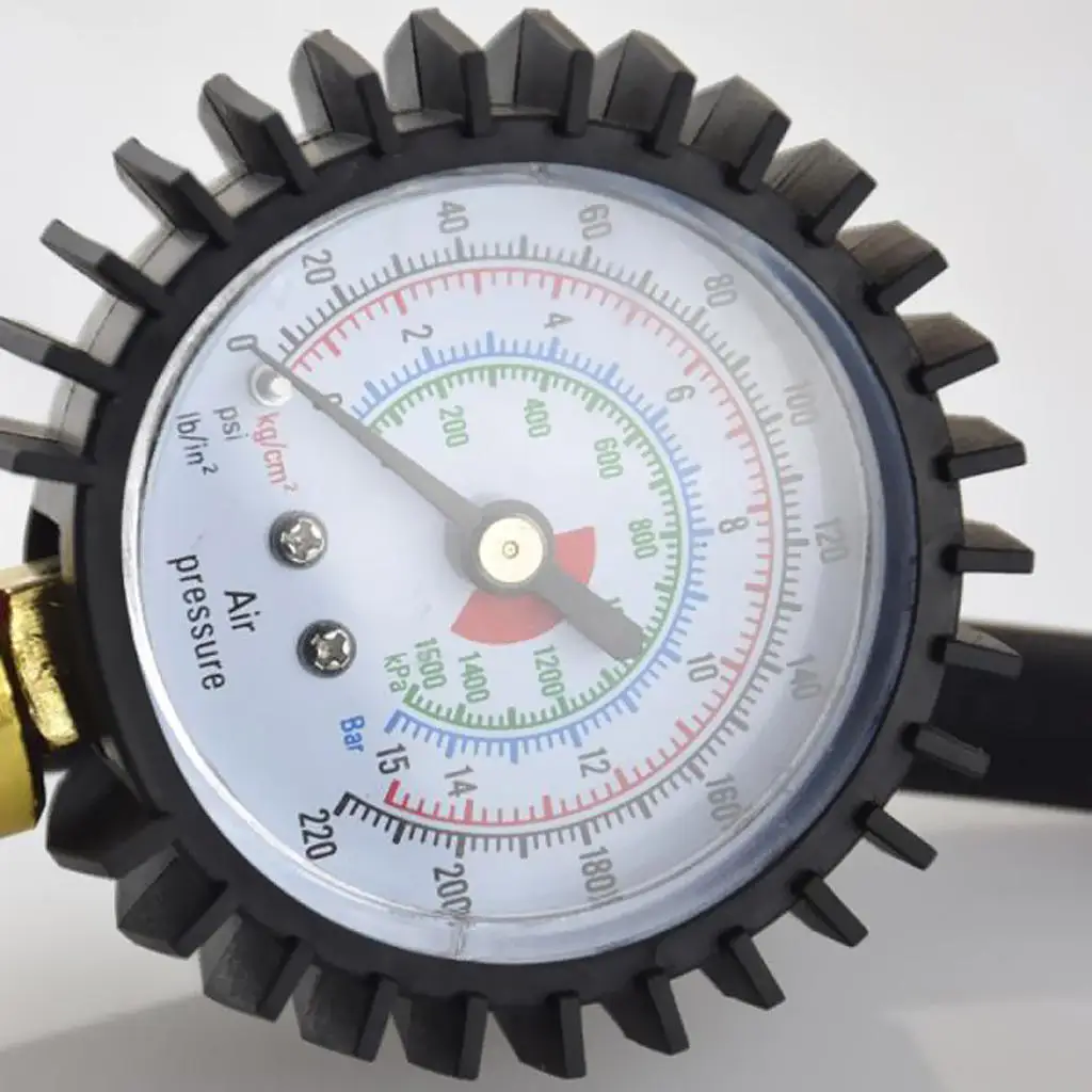 Сверхмощный 200 PSI шиномонтажный манометр со шлангом и гнездо для быстрого