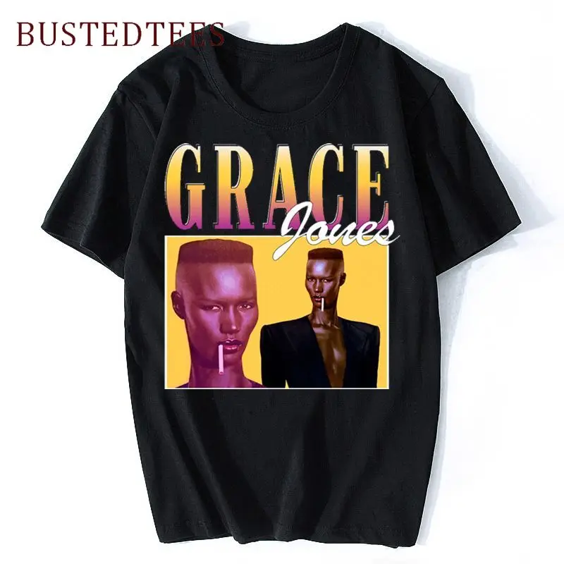 

Grace Jones2 Лето 2021 Лидер продаж мужские/женские новые модные крутые футболки с принтом Повседневная стильная футболка панк уличные топы хип-хо...