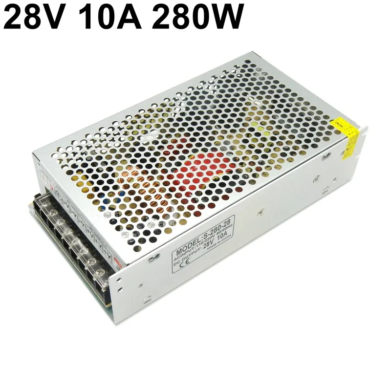 Fonte de Alimentação 28v 10a 280w Transformador de Entrada para Cnc Impressão 3d Regulador de Controle de Acesso Fonte de alimentação de comutação