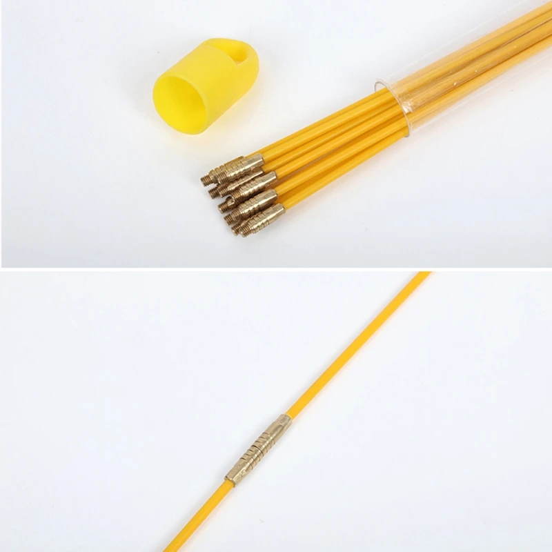 

10Pcs/Set Fiberglass Cable Push Puller Running Cable Wire Kit Wall Electrical Cable Installing Rods Wiring Accessories