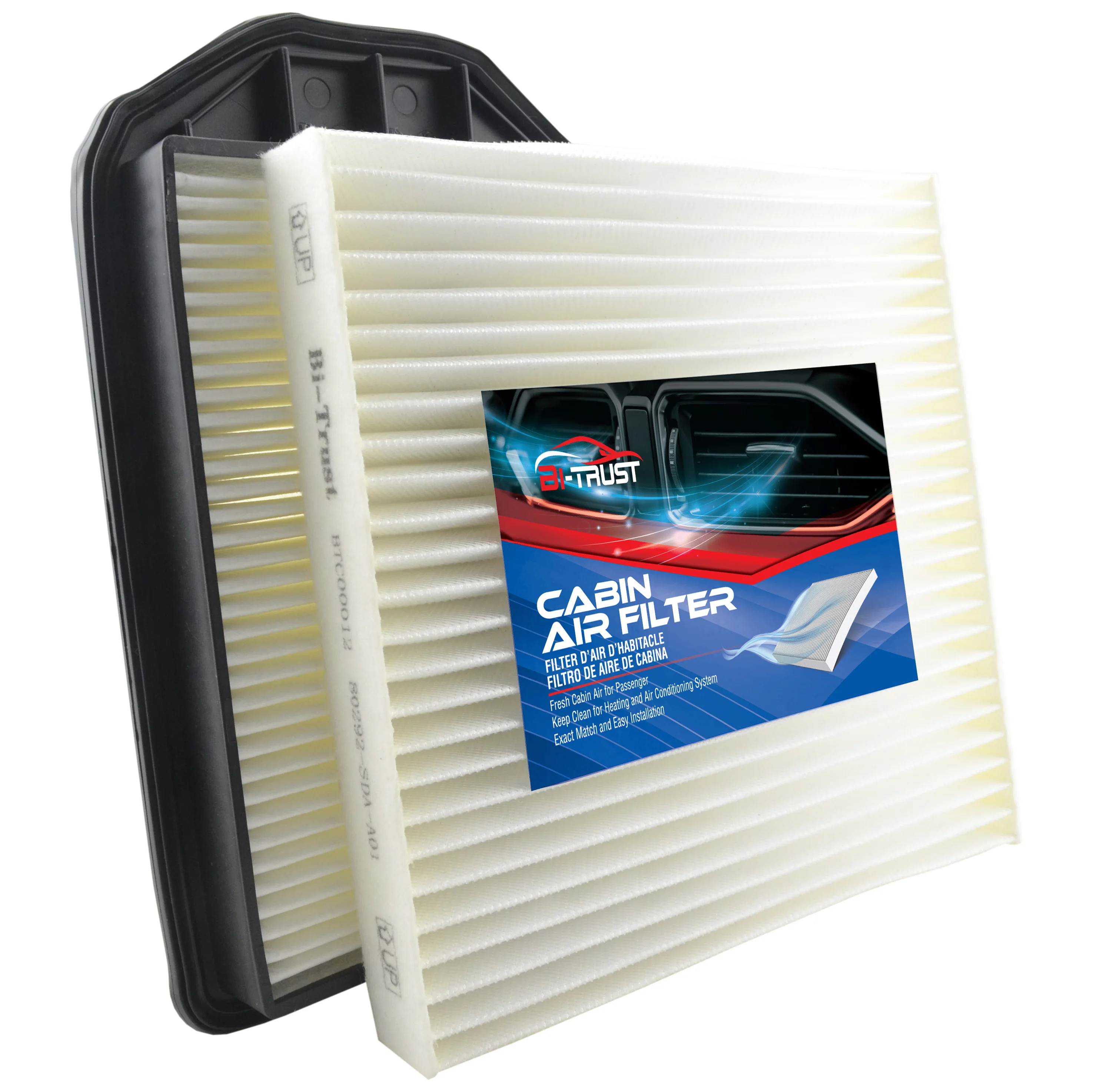 

Bi-Trust Replacement Engine & Cabin Air Filter Combo Set for Honda CR-V 2.4L 2007-2009 80219-SHJ-A0