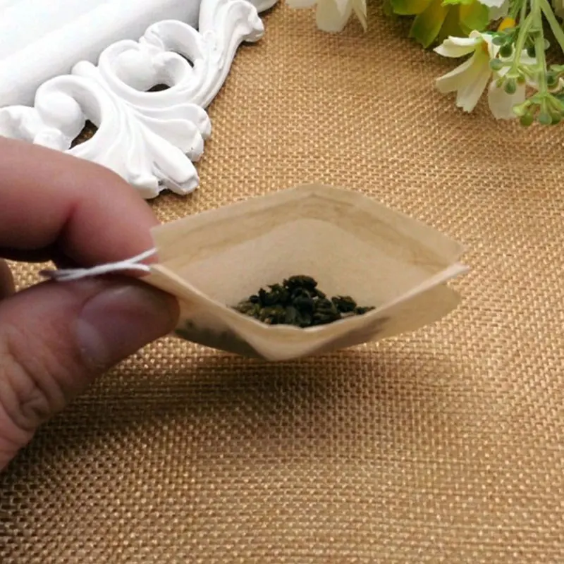 Креативные Круглые чайные пакетики одноразовые для пищевых продуктов бумажные