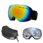 Лыжные очки Профессиональный Анти-туман с двойными линзами UV400 большие сферические лыжные очки Регулируемый Лыжный Спорт очки для катания на сноуборде прочный